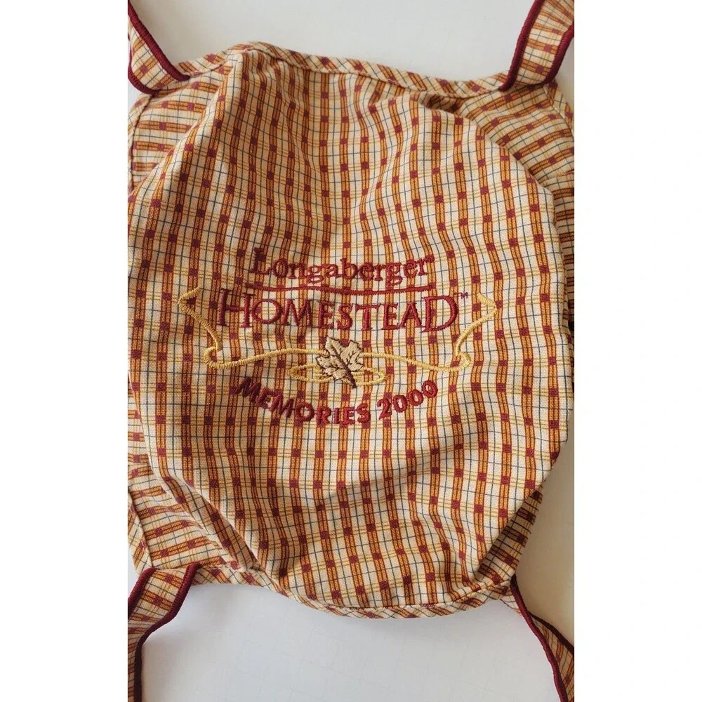 Longaberger Woven Homestead Memories 2000 Liner Orchard Plaid Finishing Touches